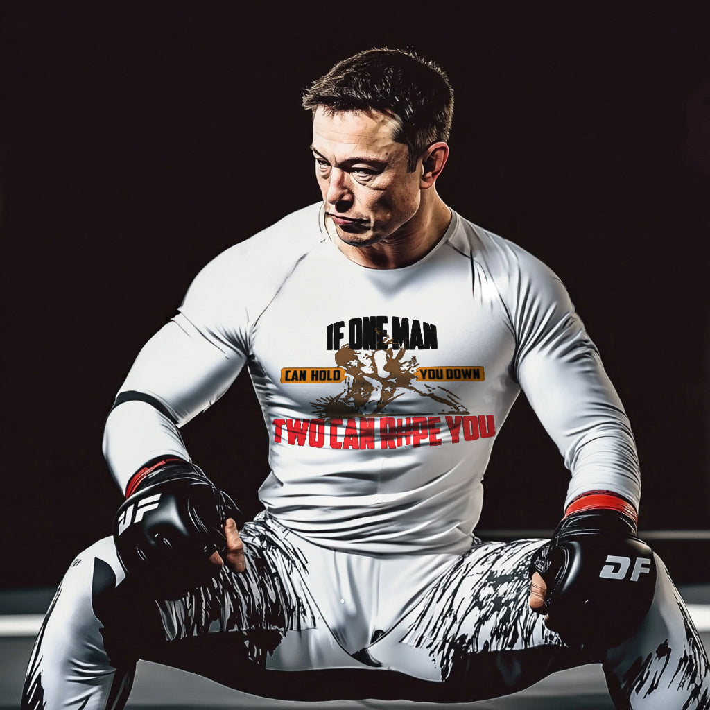 "If one man" rash guard
