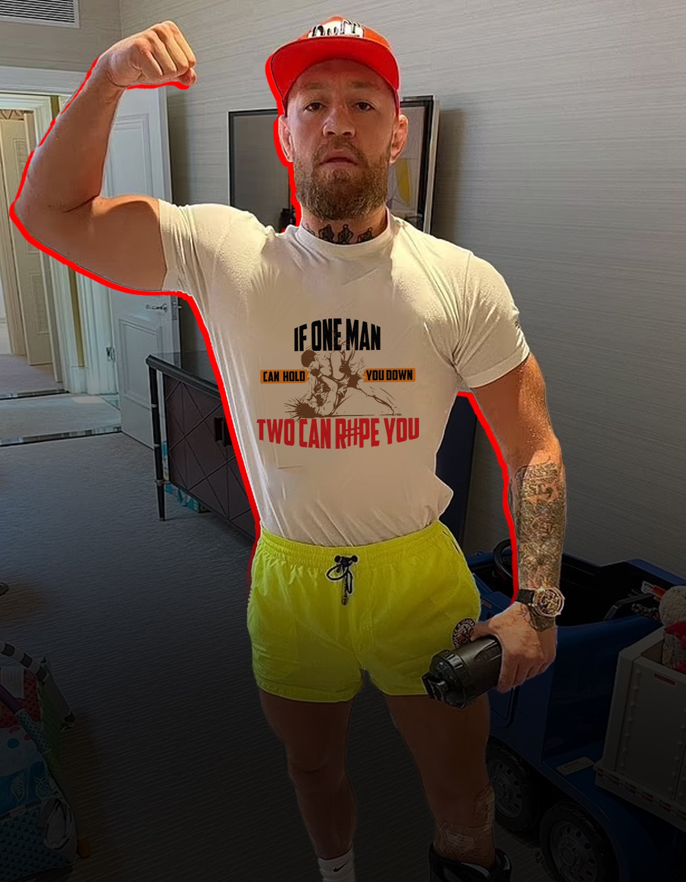 "If one man" rash guard